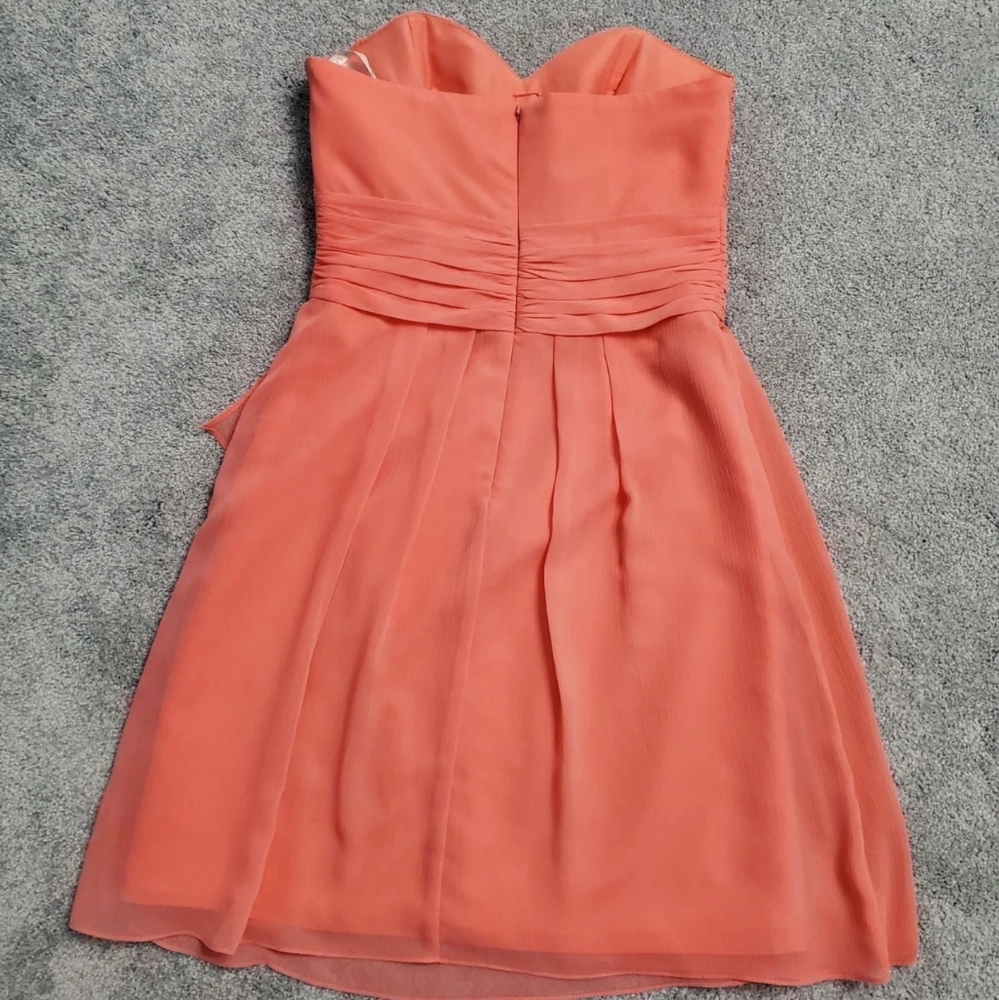 David's Bridal Short Crinkle Chiffon Dress